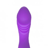 20 Function Double Ended Wand Massager, Silicone, PURPLE, BOTH ENDS INDEPENDENTLY VIBRATE 